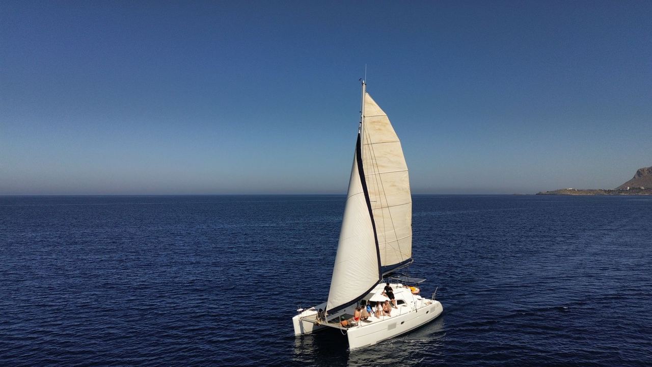 Illustrative photo: catamaran on the open sea